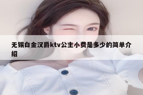 无锡白金汉爵ktv公主小费是多少的简单介绍