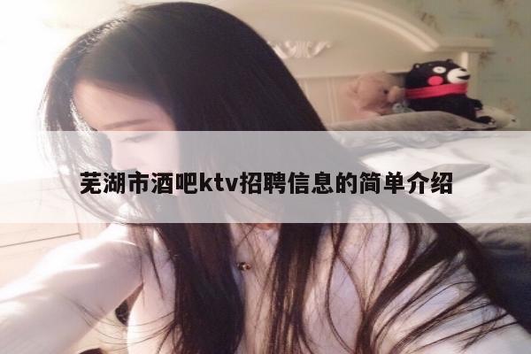 芜湖市酒吧ktv招聘信息的简单介绍